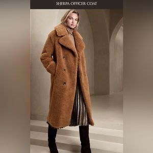 NEW Banana Republic Sherpa Officers Coat Small